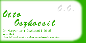 otto oszkocsil business card