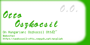 otto oszkocsil business card